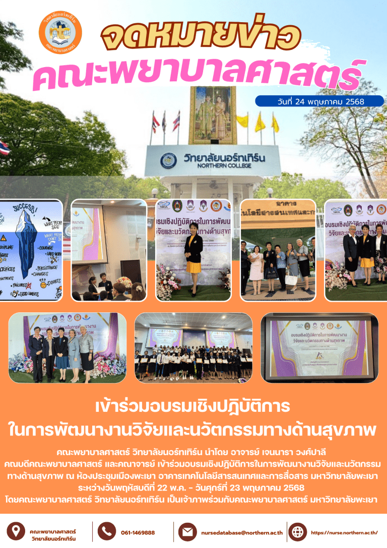 เข้าร่วมอบรมเชิงปฏิบัติการในการพัฒนางานวิจัยและนวัตกรรมทางด้านสุขภาพ
